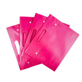 MCB-400-H - My Clear Bag - Double Button with Handle Single Pocket (Pack of 8) - Size : 35.7cm X 31.6cm